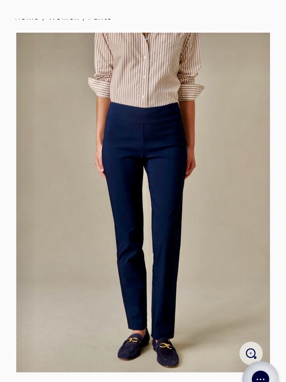 Women's J McLaughlin Massie Pant, Straight-Leg in Navy